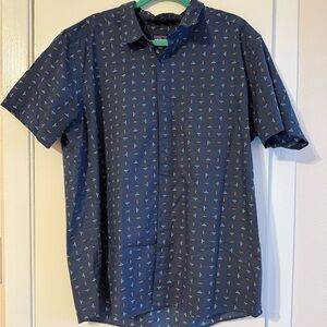 Patagonia Dark Blue Patterned Button Down Shirt